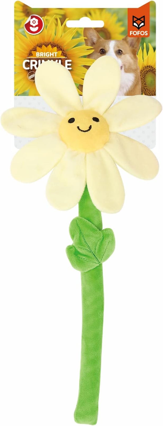 FOFOS Sunflower Crinkle Rope Dog Toy 39cm x 17cm x 4cm