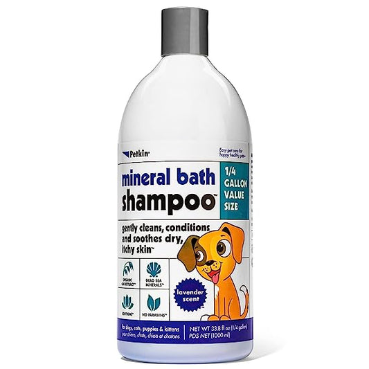 Petkin Mineral Bath Shampoo Lavender Scent For Dogs & Cats 1L