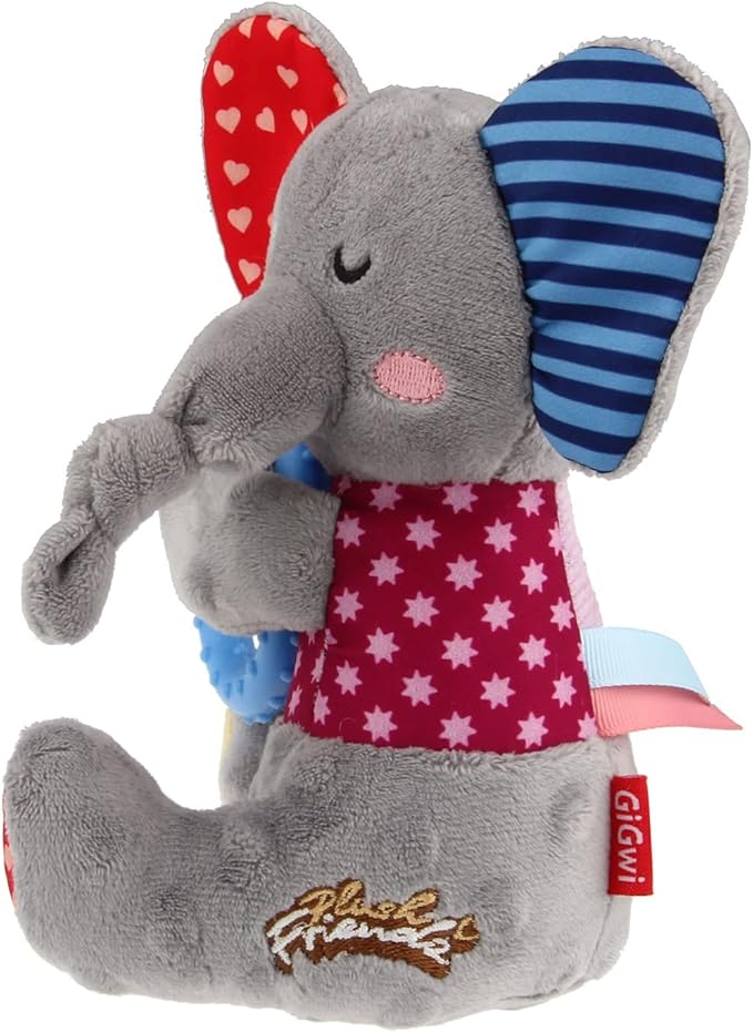 Gigwi Plush Friendz Ring Elephant Medium 17.50x13x10cm