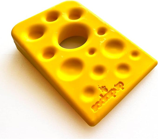 Sodapup Swiss Cheese Chew Treat Dispenser Toy Large Yellow 14x10x3cm