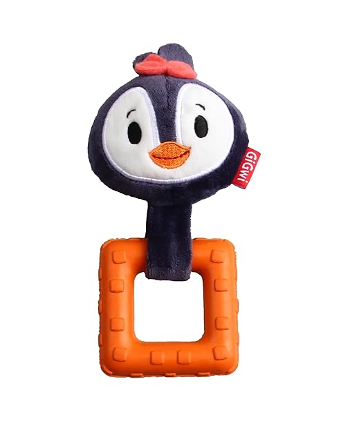 Gigwi Suppa Puppa Pengiun With Squeaker Inside Dog Toy - XSmall
