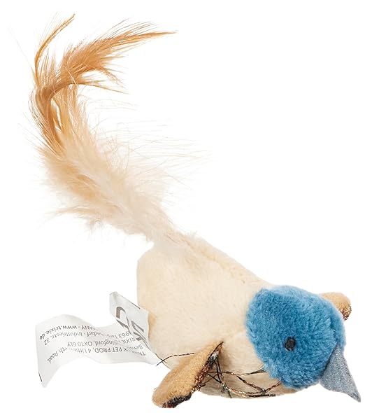 Trixie Bird with Feather Plush Catnip Toy 8cm