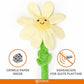 FOFOS Sunflower Crinkle Rope Dog Toy 39cm x 17cm x 4cm