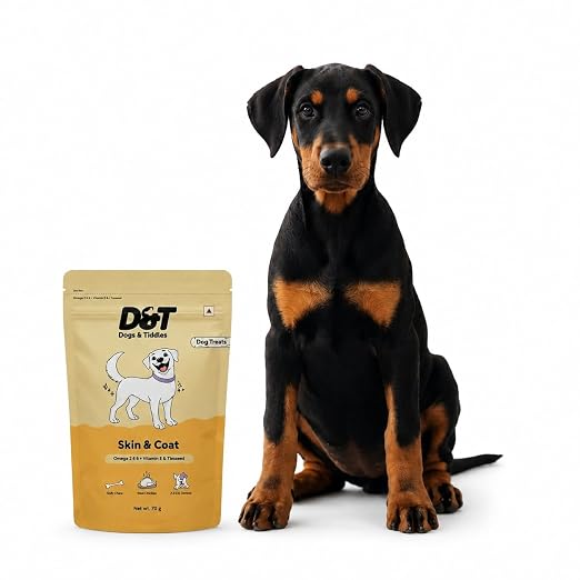 Dogs & Tiddles Skin & Coat Dog Treats for All Breeds Dog 70g