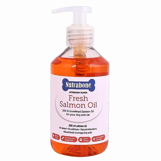 Nutrabone Salmon Oil Supplement for Healthy Skin a Glowing Coat & Boosted Immunity 300ml