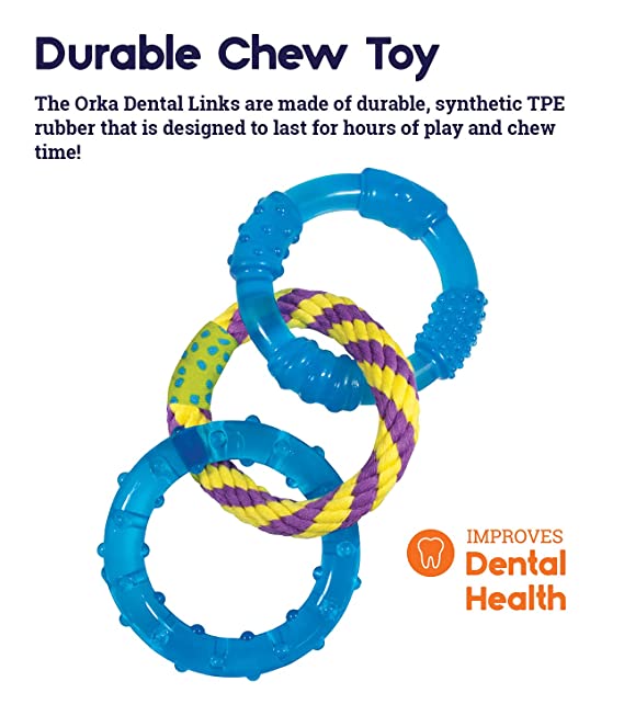 Petstages Orka Triple Dental Links Dog Toy 23cm