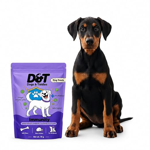 Dogs & Tiddles Immunity Dog Treats for All Breeds Dog 70g