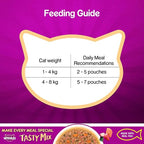 Whiskas Adult (1+ Year) Tasty Mix Wet Cat Food Made with Real Fish Seafood Cocktail Wakame Seaweed in Gravy 70gm