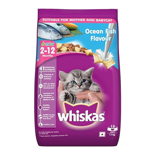 Whiskas Kitten Dry Food (2-12 months) Ocean Fish Flavor 1.1kg