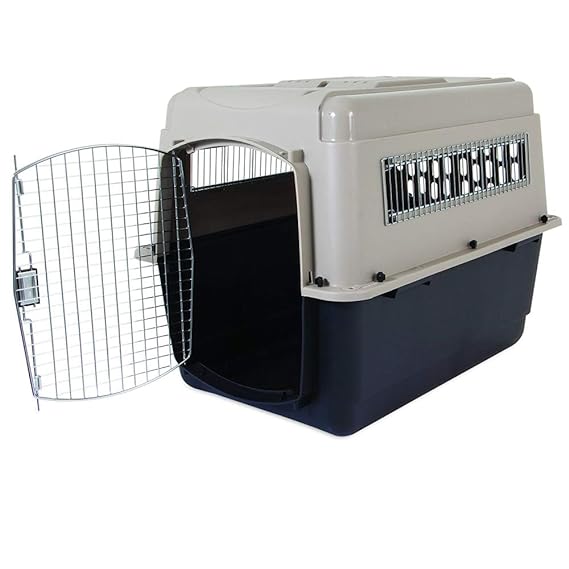 Petmate Ultra Vari Kennel Fashion 36x25x27” Taupe & Black (IATA Approved)