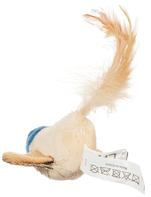 Trixie Bird with Feather Plush Catnip Toy 8cm