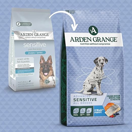 Arden Grange Advanced Sensitive Puppy-Junior with Fresh Ocean White Fish and Potato 2kg