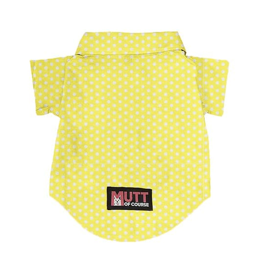 Mutt of Course Polka Yellow Shirt For Your Furry Friend