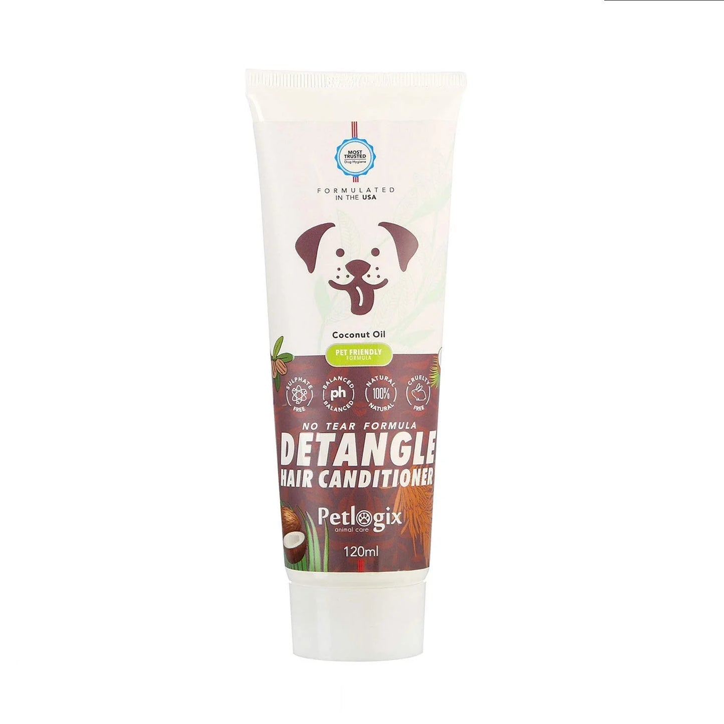 Petlogix Vegan & Cruelty Free Natural Detangle Hair Conditioner For Dogs 120g