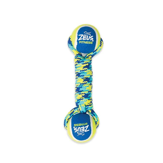 Zeus Double Tennis Ball Rope Dumbbell 7cmx 6cm x 23cm