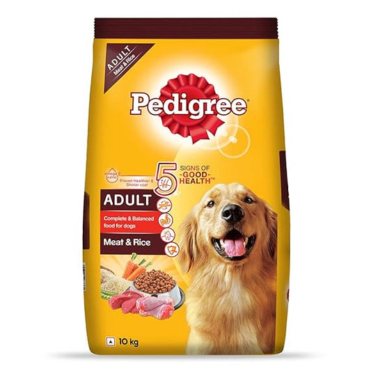 Pedigree Adult Dry Dog Food Meat & Rice 10kg