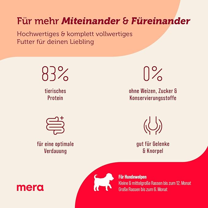 Mera Care Puppy Chicken Dry Dog Food 4kg