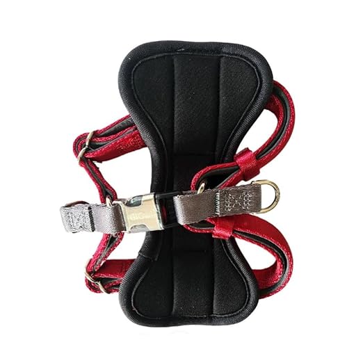 Gigwi Premium Line Durable H-Harness for Dogs Reflective Material Red 15mmx30-50cm (Medium)