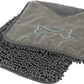 Trixie Microfibre Towel with Mitt Pockets Grey 78x32cm