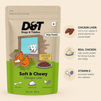Dogs & Tiddles Soft and Chewy Chicken Liver Dog Treats 100g
