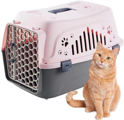 Tails Nation Fibre Cage in Double Assorted Colors with Plastic Door 40 cm X 32 cm x 30 cm