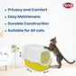 Trixie Vico Cat Litter Tray with Hood | Lime/White | Size: 40x40x56cm