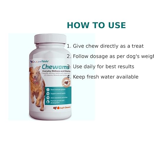 Vvaan Chevvams Multivitamin Mineral and Amino Acids Chicken Flavour Chewable Tablets for Dogs 30 Tablets