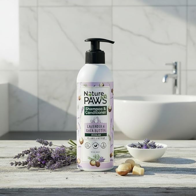 Nature Paws Lavender & Shea Butter Shampoo & Conditioner For Dogs and Cats