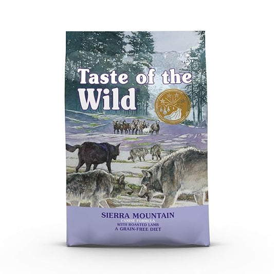 Taste Of The Wild Sierra Mountain Canin Formula with Roasted Lamb a Grain Free Diet