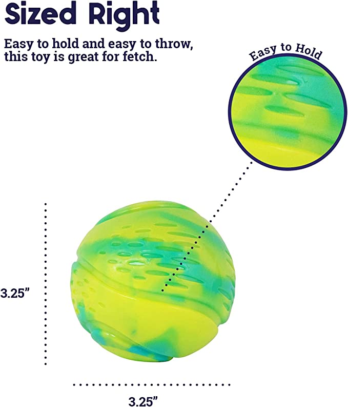 Petstages Squeeze & Grunt N' Punt Tennis Ball Dog Toy 3.25cm