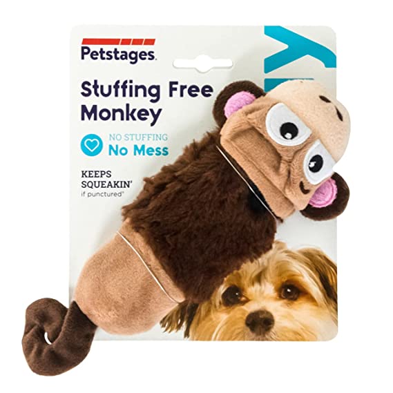 Petstages Stuffing Free Mini Monkey Toy For Dogs 18cm