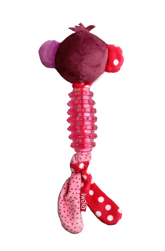 GiGwi Suppa Puppa Monkey Squeak Toy for Puppies & Small Dogs XS