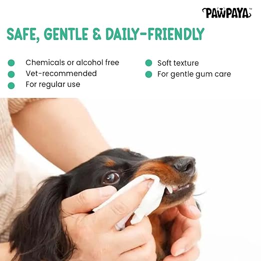 Pawpaya Tooth Wipe For Dogs & Cats 40 Pull