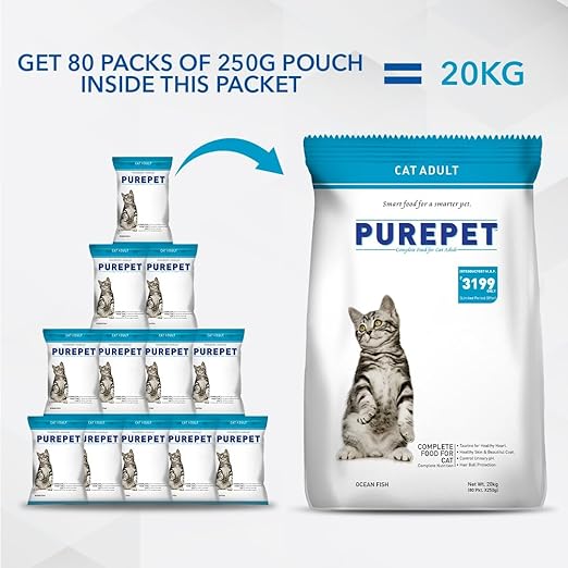 Purepet Ocean Fish Adult Cat Dry Food 20kg