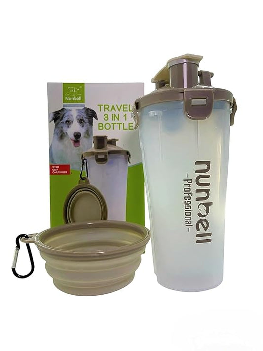 Nunbell Travel Bottle 3 in 1 For Dogs