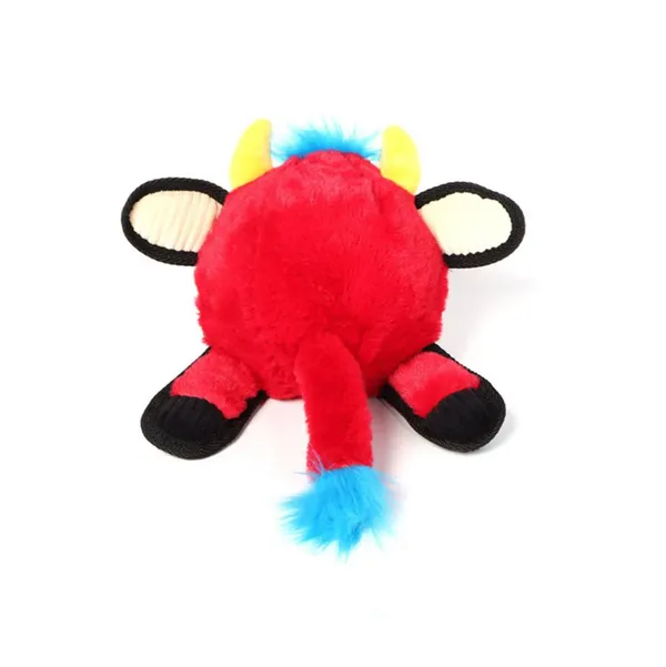 GiGwi Plush Jumball Bull Toy for Dogs (Red) Medium  27 x 15 x 24.50