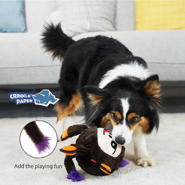 GiGwi Plush JUMBALL Monkey Toy for Dogs (Brown) Medium 27 x 15 x 24cm