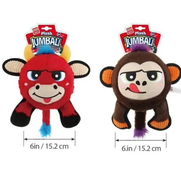 GiGwi Plush JUMBALL Monkey Toy for Dogs (Brown) Medium 27 x 15 x 24cm