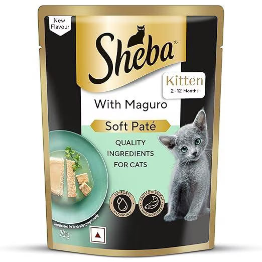 Sheba Soft Pate Kitten Maguro Wet Cat Food 70g