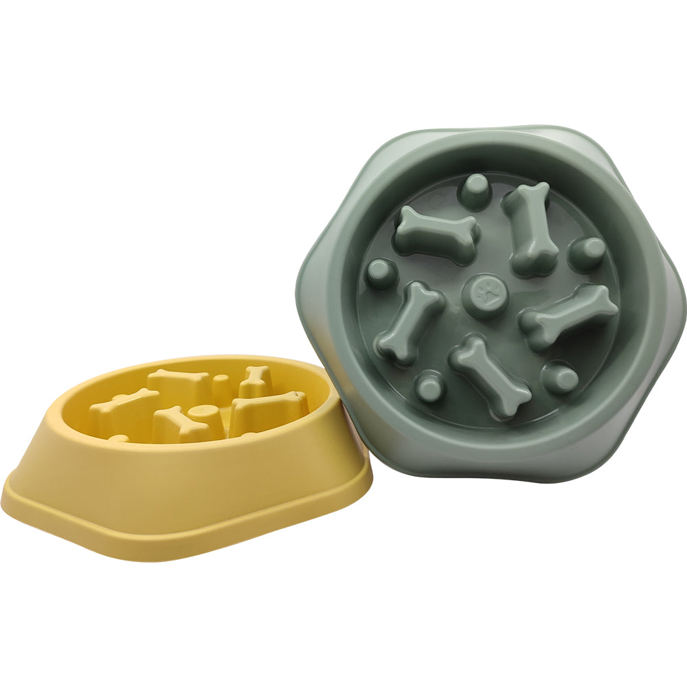 Tails Nation Plastic Slow Feeder Bowl Available in various Colors