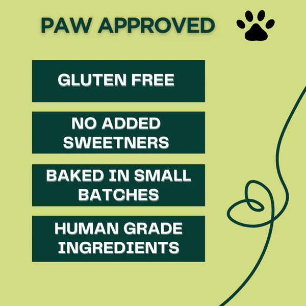 Paws For Greens Dog Treats Plant-Based Healthy Vegan Biscuits for Dogs with Peanut Butter and Apple 100gm