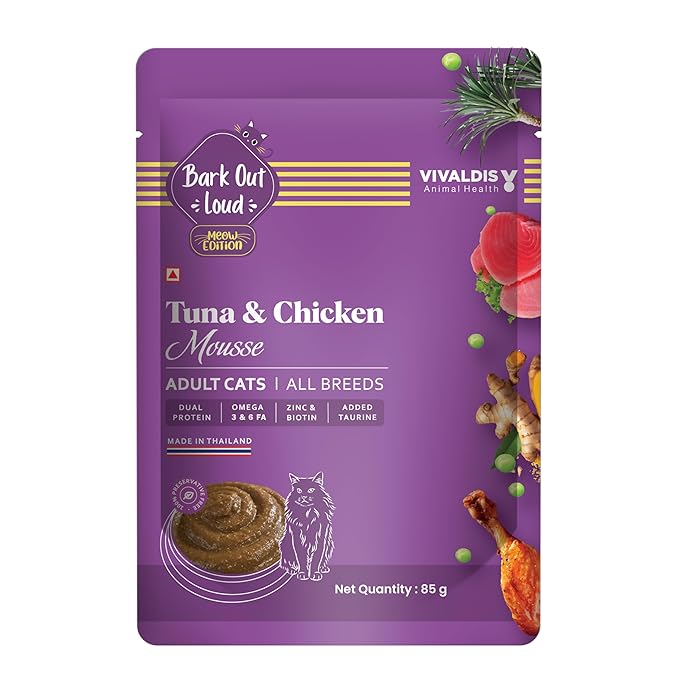 Bark Out Loud Fresh Tuna & Chicken Mousse Adult Cat Wet Food 85g