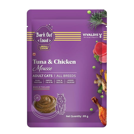 Bark Out Loud Fresh Tuna & Chicken Mousse Adult Cat Wet Food 85g