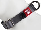 Gigwi Premium Line Reflective Strap with Sturdy Metal Buckle Dog Collar Adjustable Neck Size 40-55cm Grey (Large)