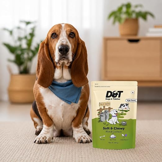 Dogs & Tiddles Soft and Chewy Chicken & Milk Dog Treats 100g