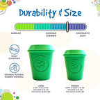 Sodapup Coffee Cup Treat Dispenser Dog Toy Green