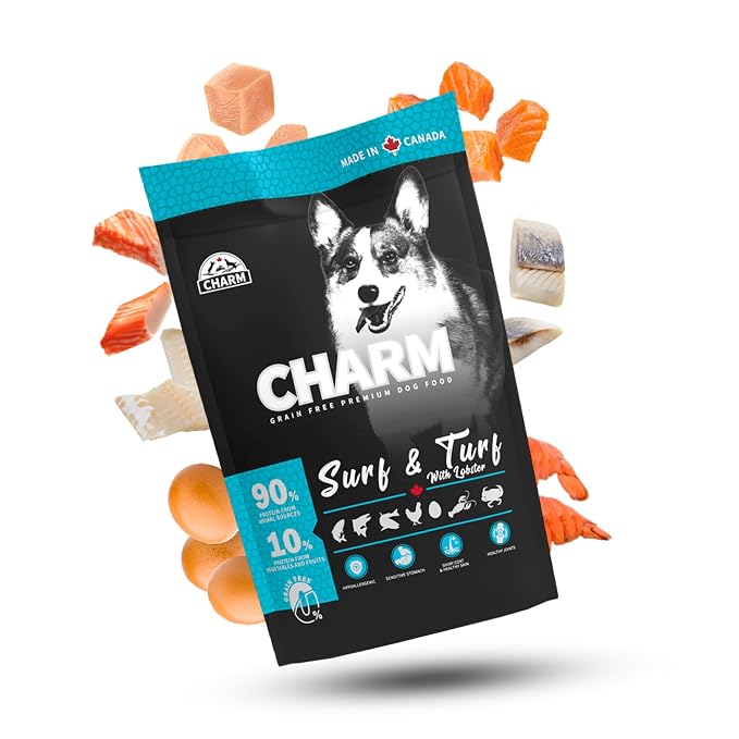 2Charm Surf and Turf with Lobster Grain Free Premium Dog Food For All Breed and Life Stages 340g