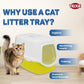 Trixie Vico Cat Litter Tray with Hood | Lime/White | Size: 40x40x56cm