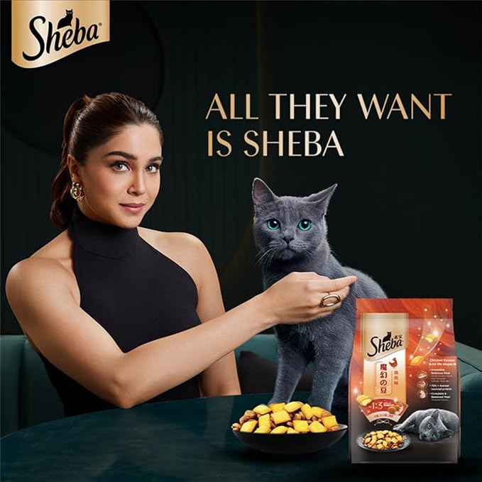 Sheba Kitten and Adult Chicken Flavor Dry Cat Food 400g