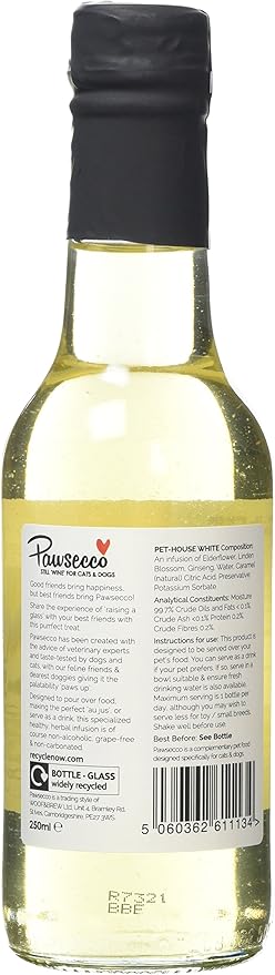 Woof & Brew Vegan Posh Pooch Non-Alcoholic White Wine For Dog 250ml